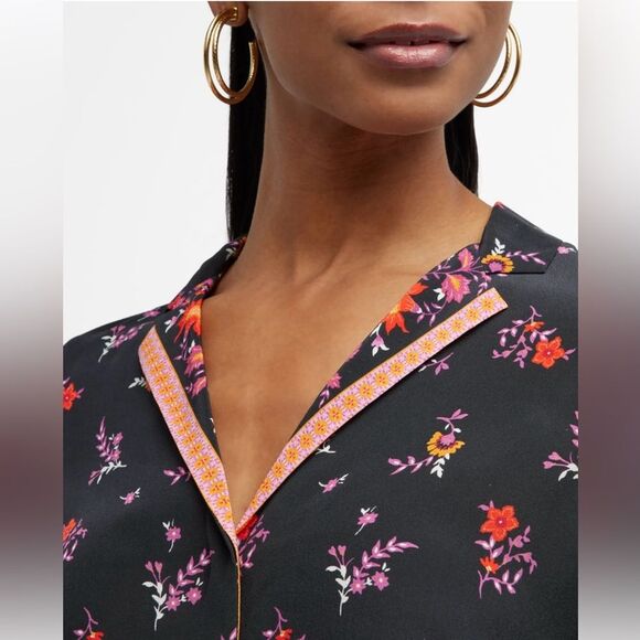 Kobi Halperin Neo Silk Contrast Print Blouse, NWT, Size S - Picture 7 of 16